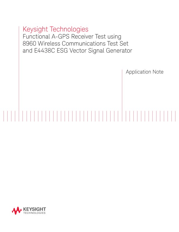 Functional Assisted GPS Receiver Testing PDF Asset Page Keysight